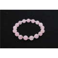 2013 new style Rose Quartz 8MM Round Beads Stretch Gemstone Bracelet with silver beads